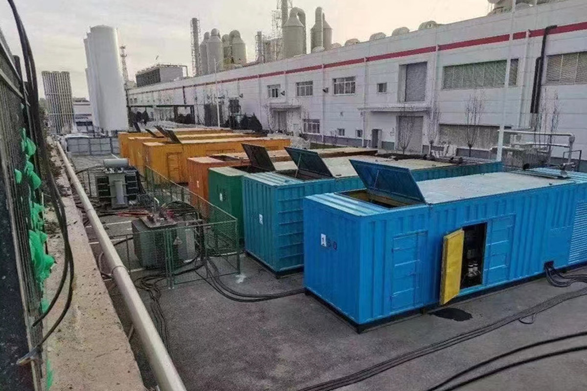东港发电机租赁施工现场